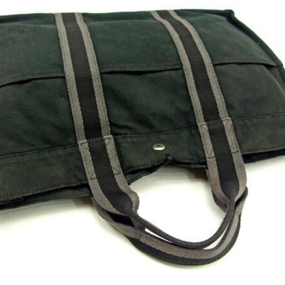 Authentic Hermes Tote bag Fourre Tout Black Grey Woman unisex Used - Picture 3 of 6